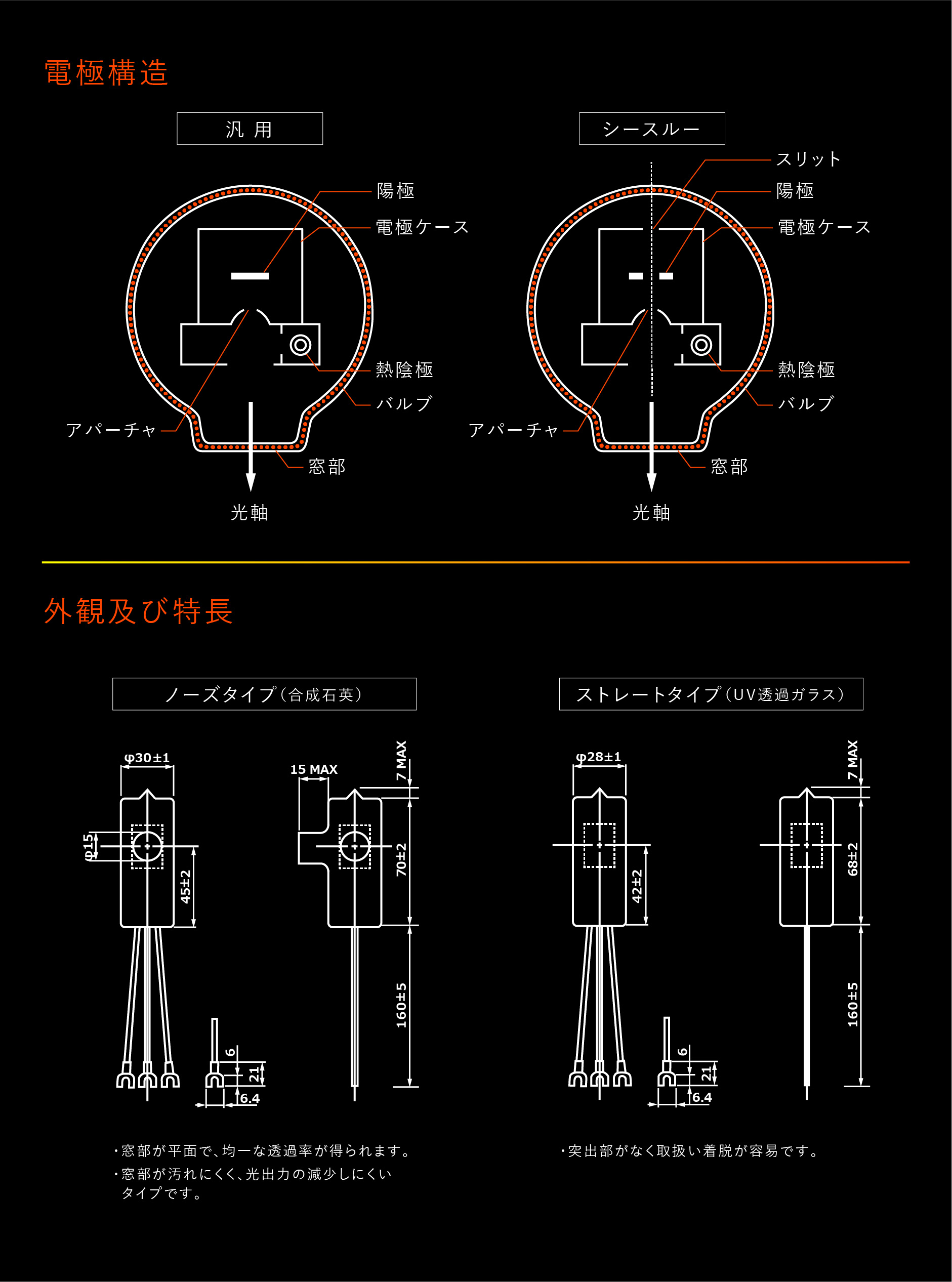 電極構造・外観