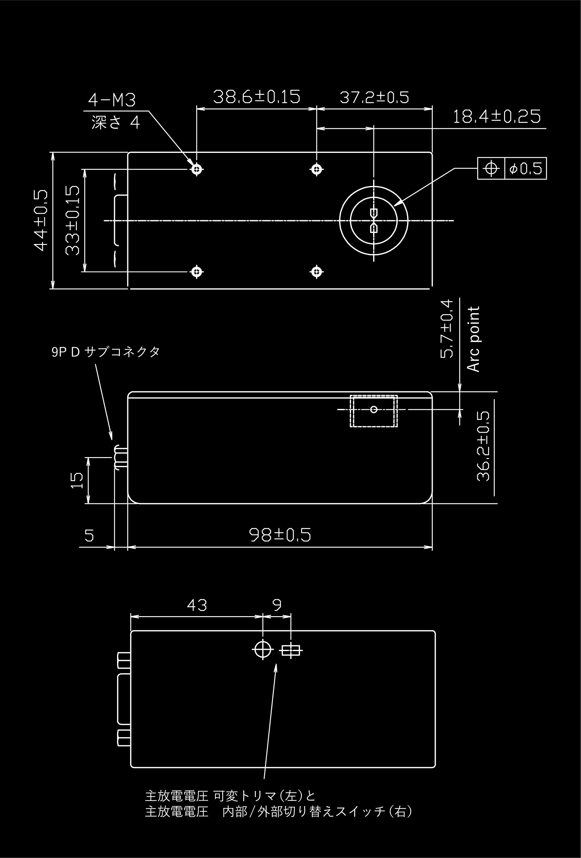 標準タイプ　サイドオン　垂直電極