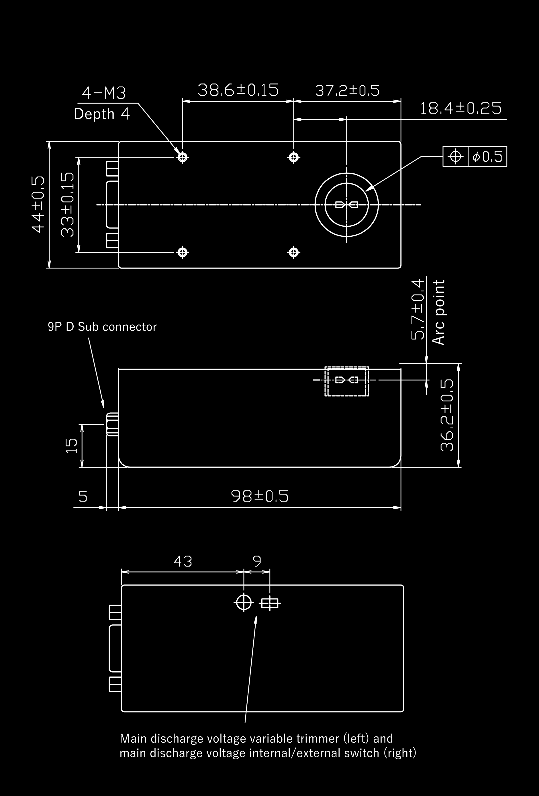 Standard type / Side-on / Horizontal electrode