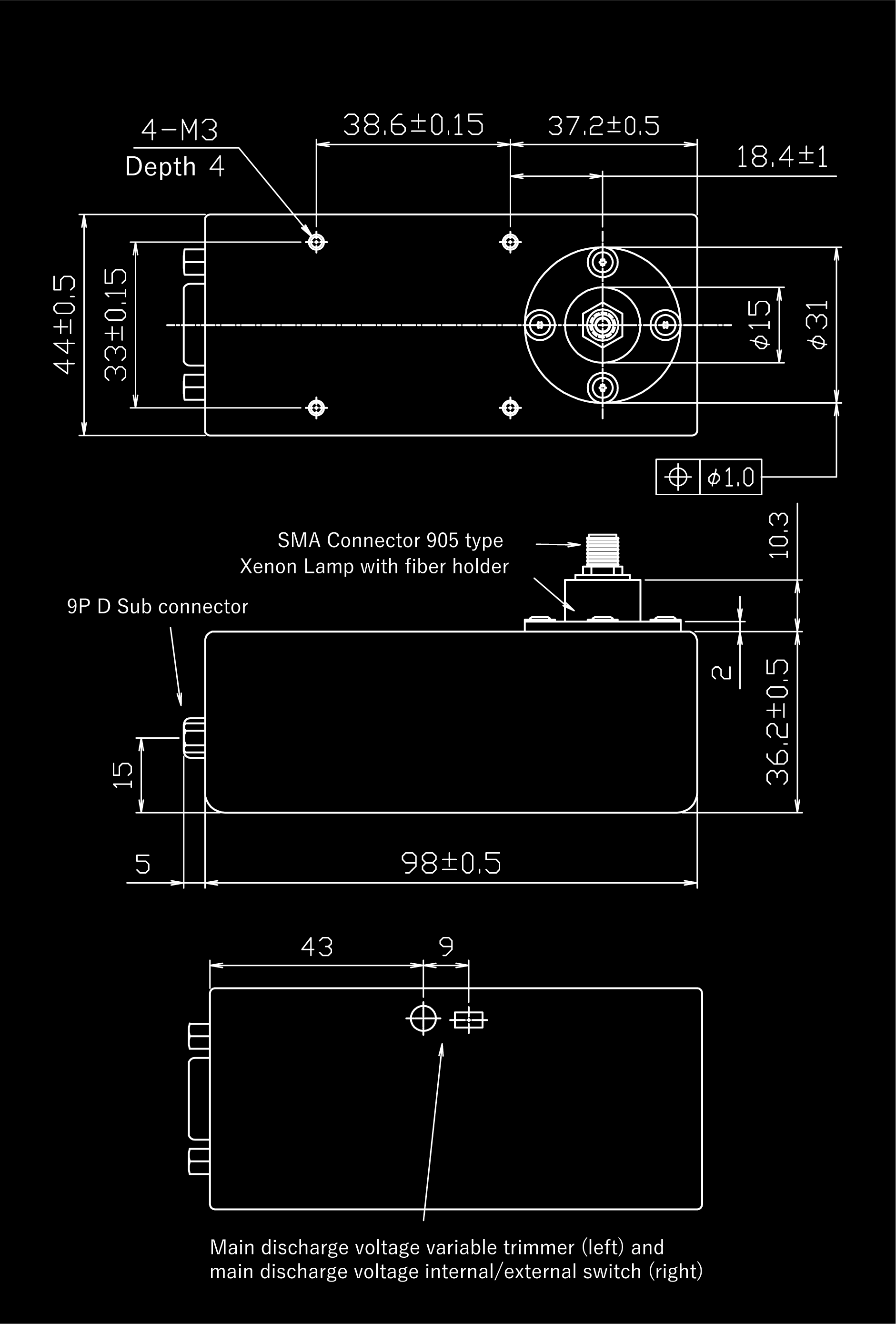 Fiber cable adapter type / Side-on